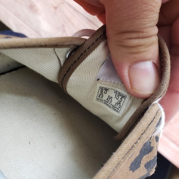 Vans Shoes Mens Size 9 Leopard Print UltraCush 44 Lace Up Canvas Skate Sneakers - Picture 9 of 10